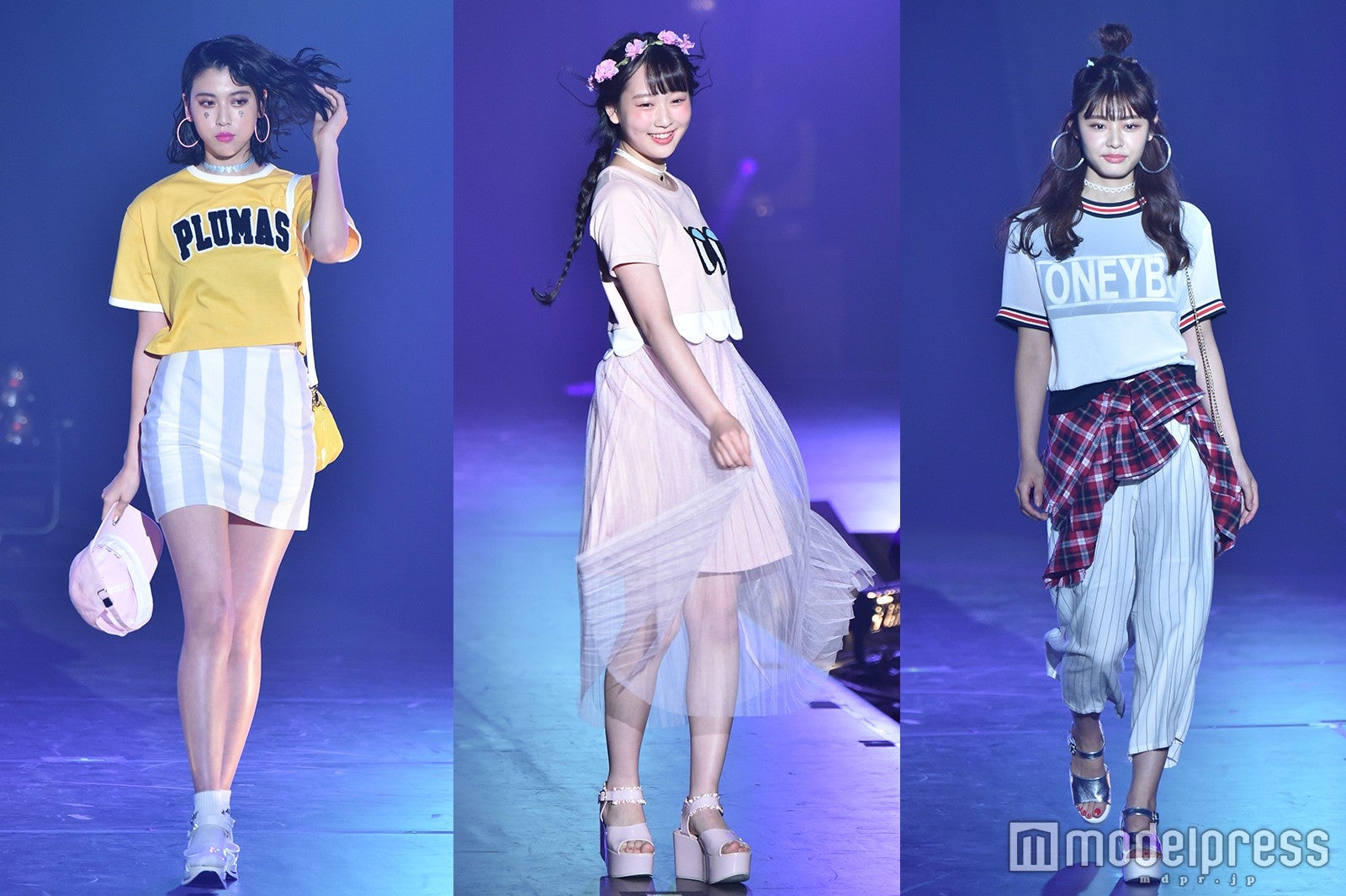 「Girls Summer Festival」（左から）三吉彩花、越智ゆらの（ゆらゆら）、古畑星夏／（C）モデルプレス