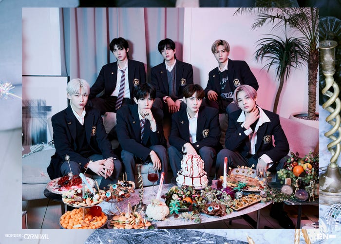 ENHYPEN/(左上から時計回りに)SUNGHOON、JAKE、JAY、NI-KI、JUNGWON、HEESEUNG、SUNOO(C)BELIFT LAB