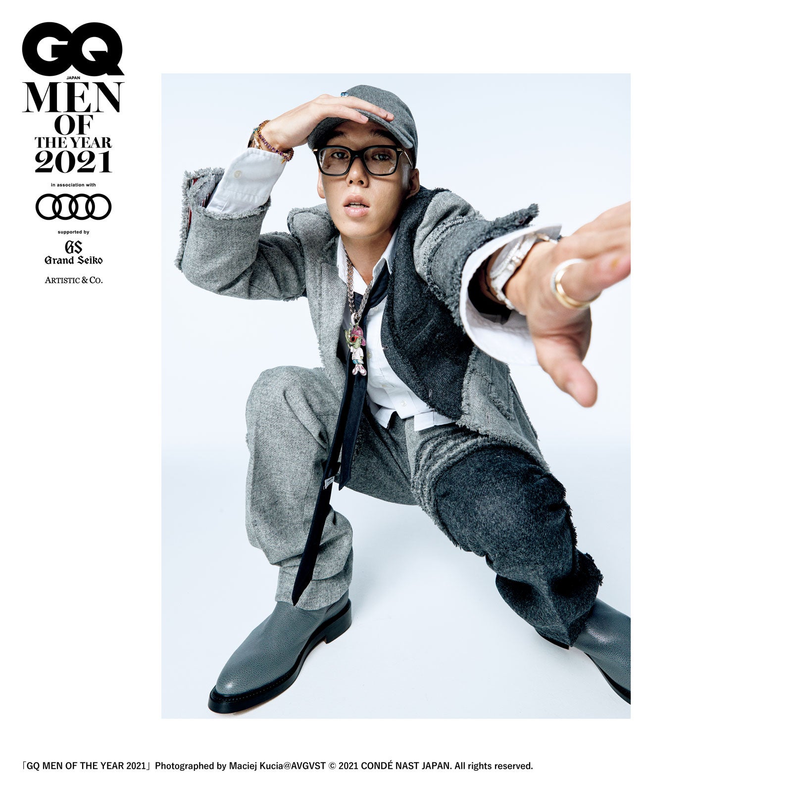 JP THE WAVY／「GQ MEN OF THE YEAR 2021」Photographed by Maciej Kucia ＠ AVGVST © 2021 CONDE NAST JAPAN. All rights reserved.