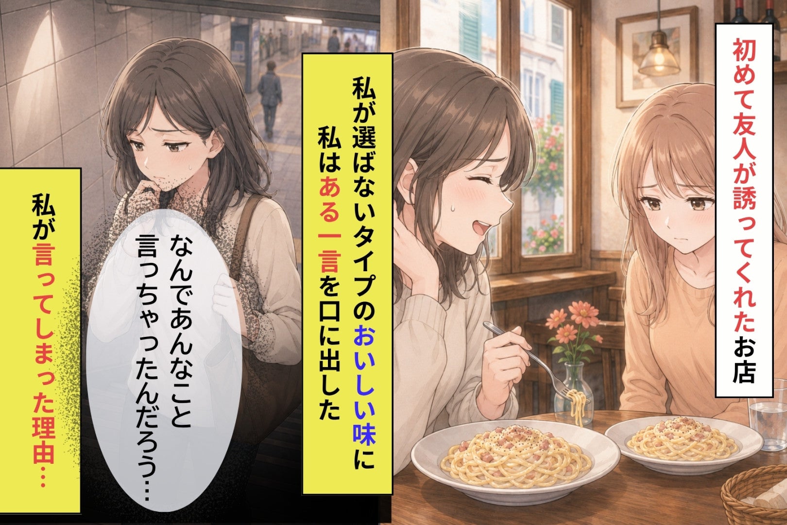 友人が勧めてくれた店で私が笑いながら言ってしまったこと