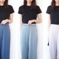ユニクロプレスさんイチオシ!「サテンパンツ」を3色3サイズはき比べて本音レビュー