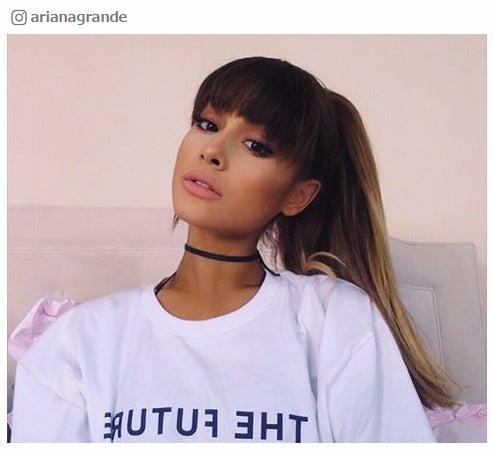 画像2 2 アリアナ グランデの ぱっつん前髪 が可愛い オデコ全開 スタイルとのギャップに驚きの声 モデルプレス