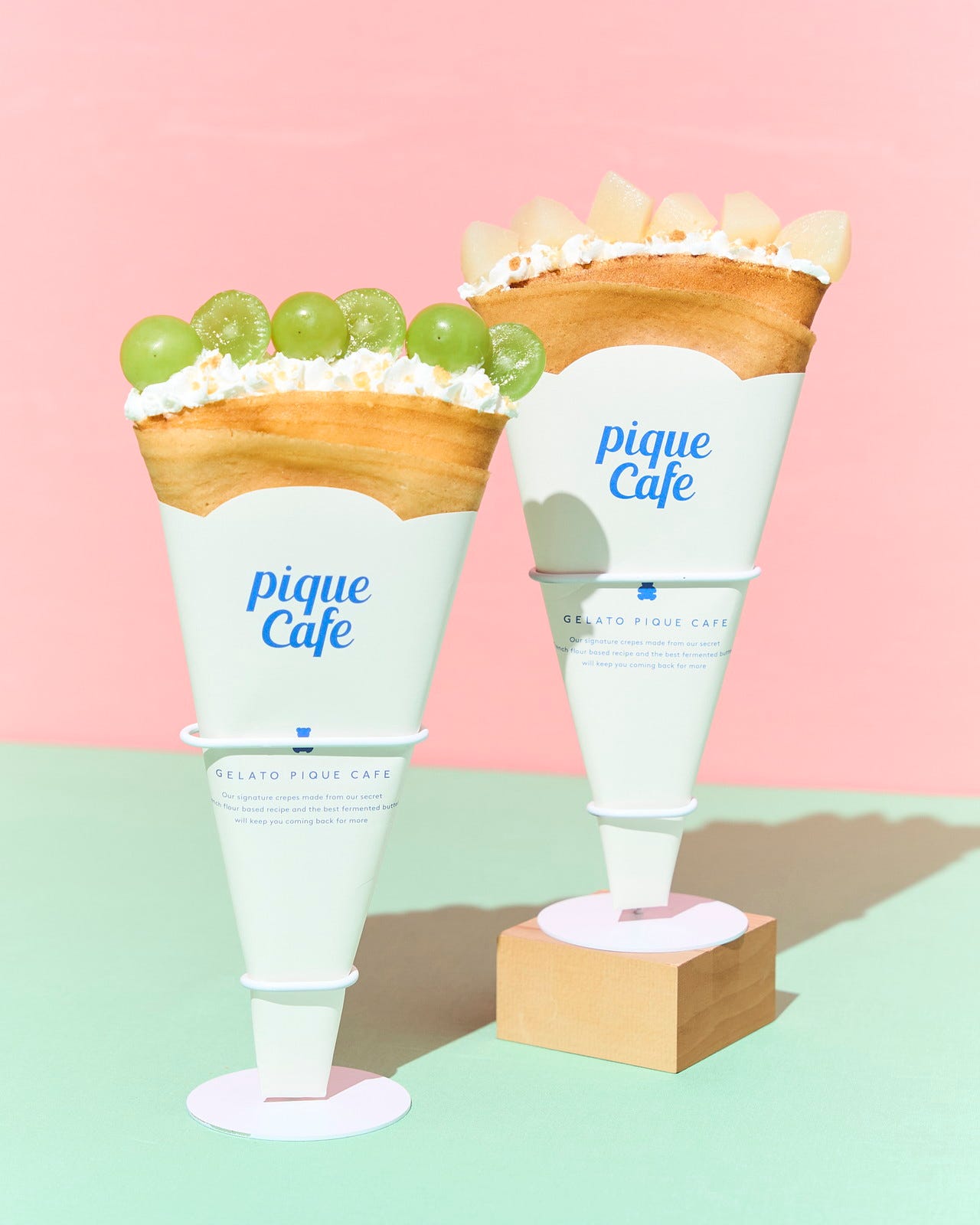 ジェラートピケカフェ“桃&マスカット”秋限定クレープやジェラート、フロート登場