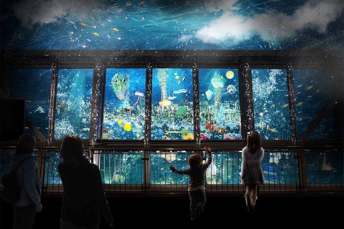 展望台南側：004「天空の理想郷 -SKYTOPIA-」／画像提供：ネイキッド