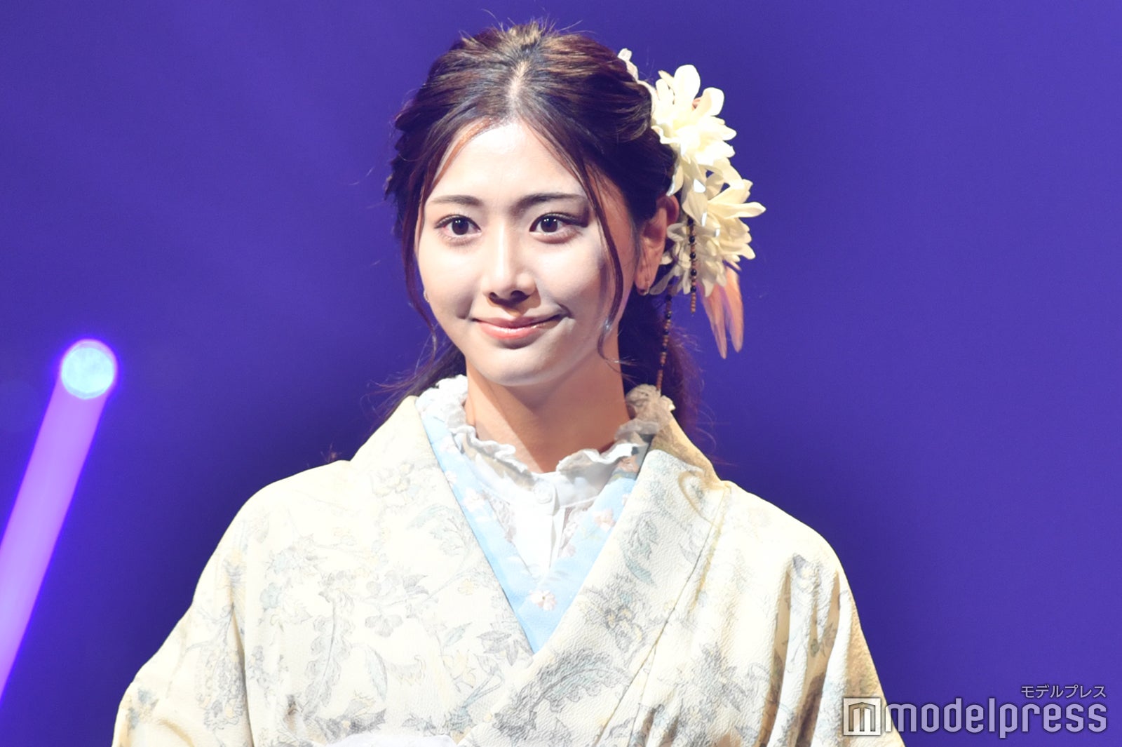ミスコン日本代表経験で話題・斎藤恭代、純白和装で艶やかに観客魅了＜FASHION LEADERS 2022＞ - モデルプレス