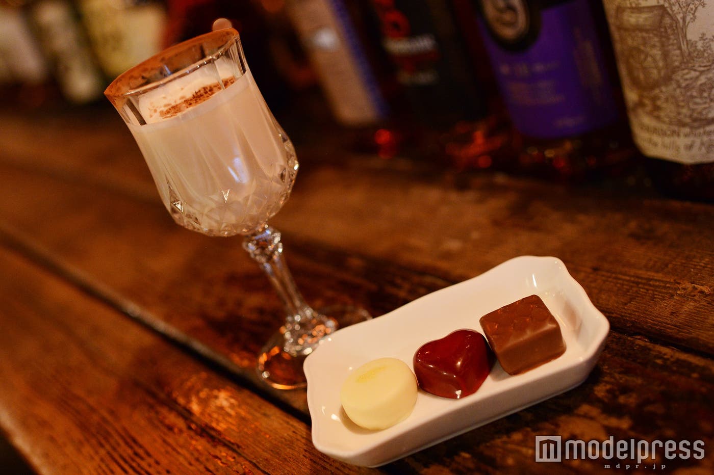 いちごのチョコ×生クリームベースのカクテル(C)モデルプレス