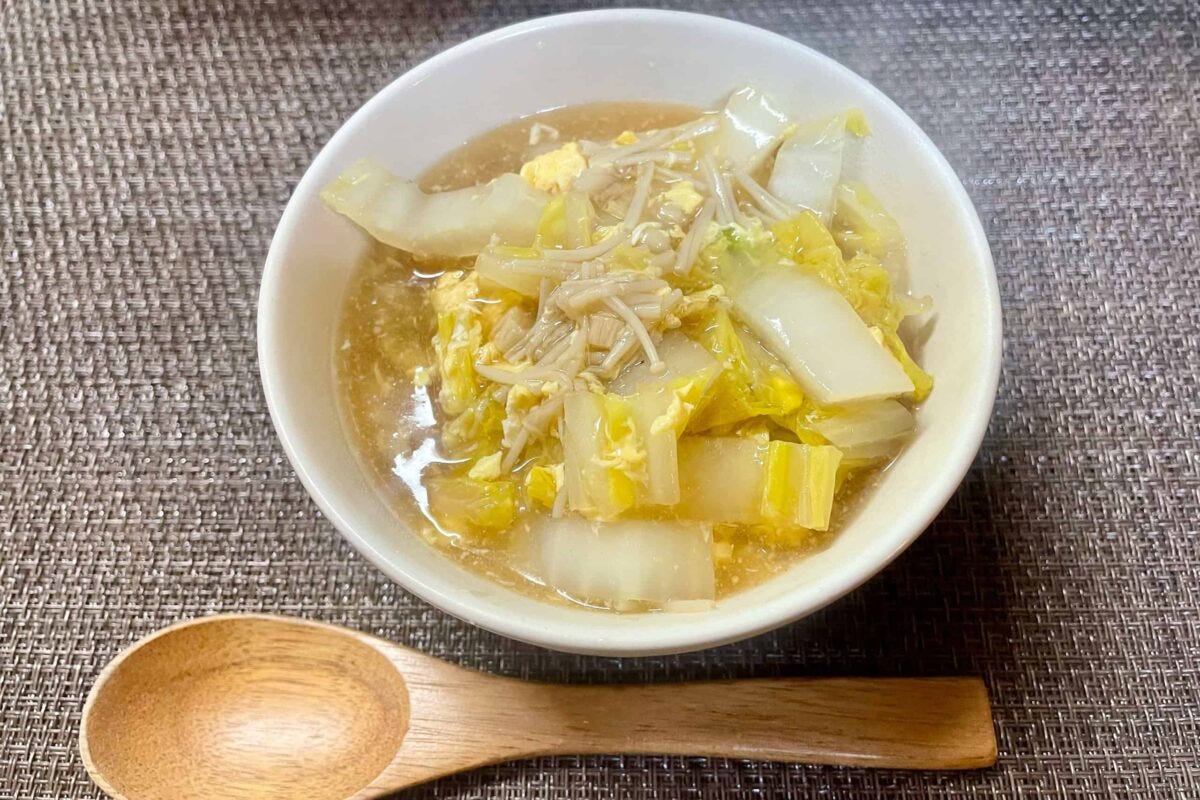 えのき＆白菜のふわとろスープ