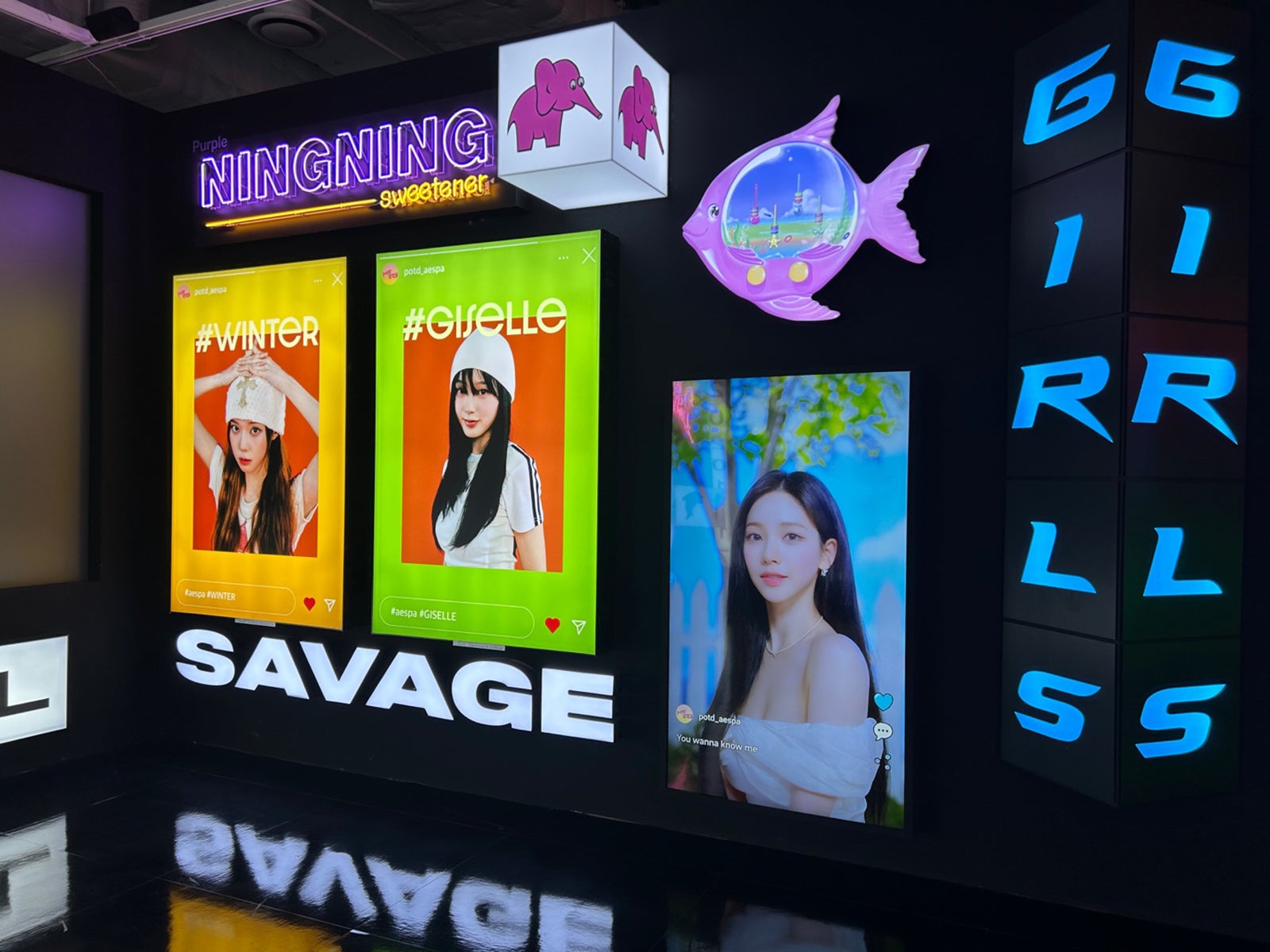 韓国で開催した「＃potd ＃aespa」のイメージ（提供写真）