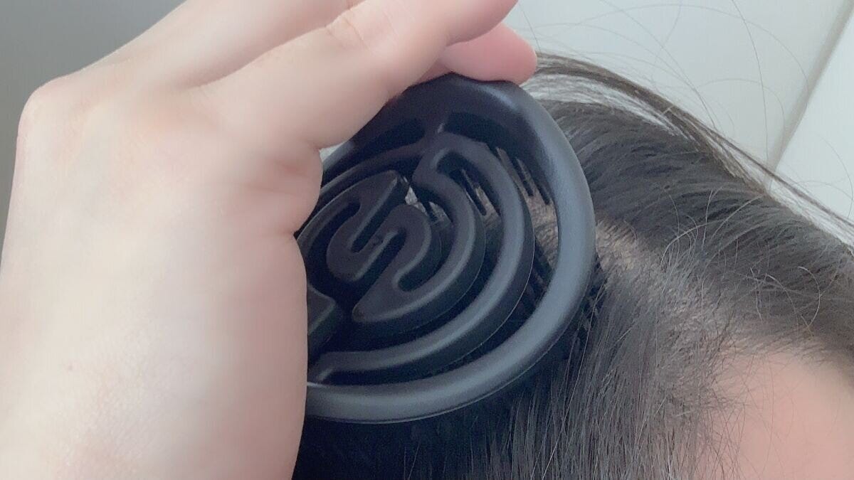 ダイソー 乾きやすいブローブラシ(ラウンド)使用例 ダイソーの乾きやすいブローブラシ(ラウンド)使用例