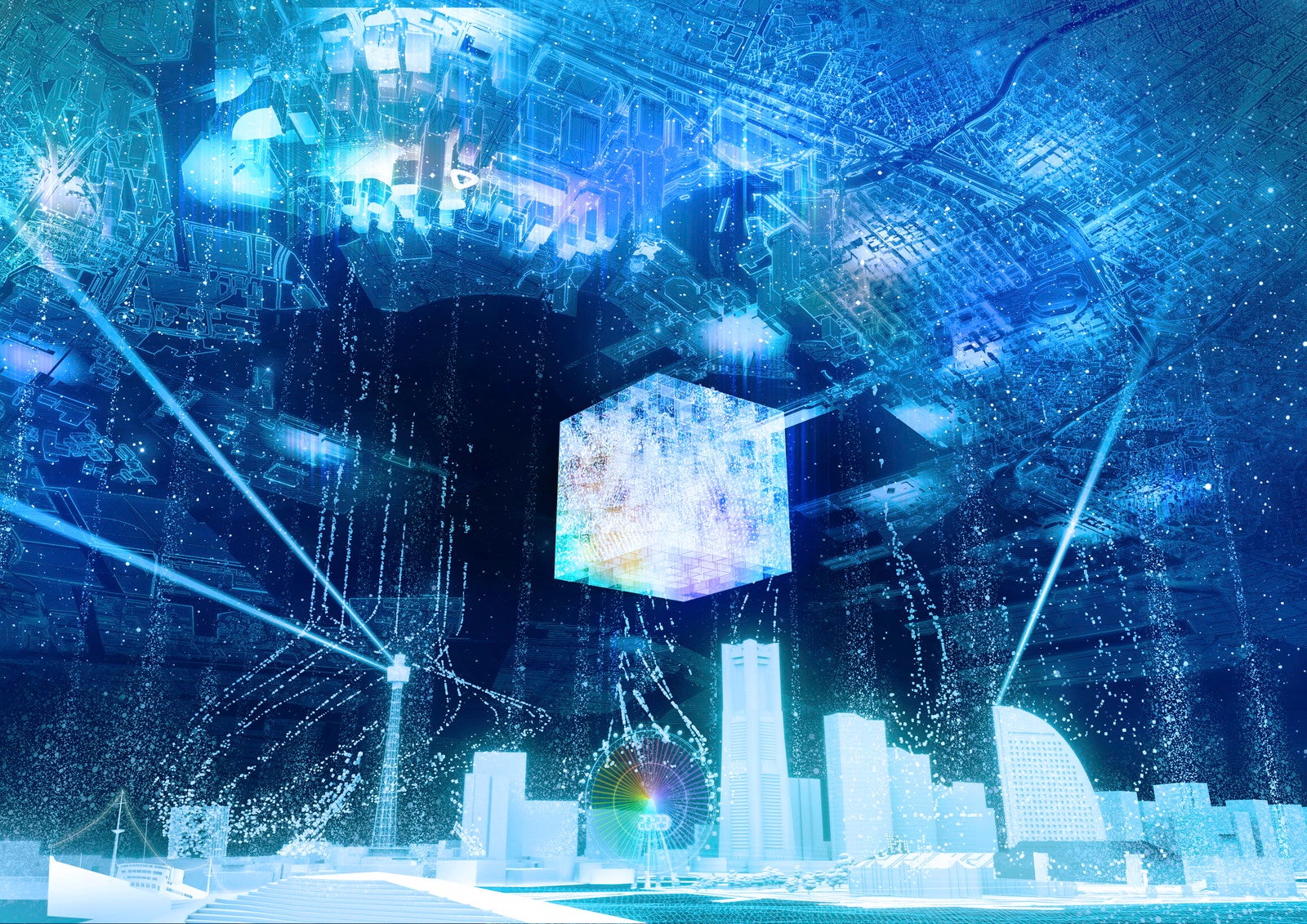 横浜で冬夜のイルミイベント「ヨルノヨ2023」光と音楽のショーや大規模プロジェクションマッピング