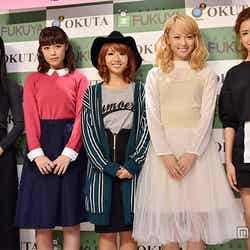 E-girls（左から）藤井夏恋、鷲尾伶菜、Aya、Ami、藤井萩花