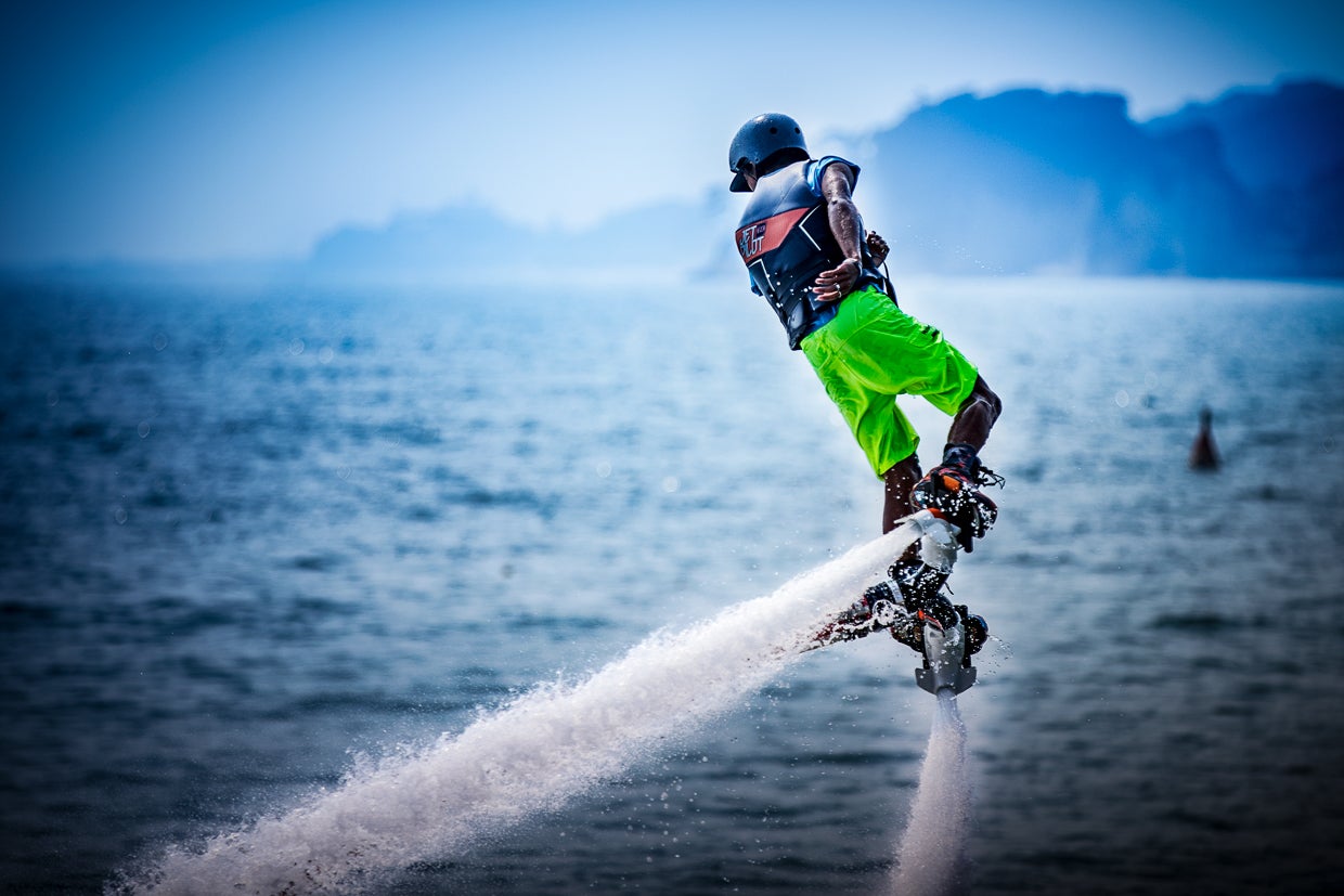 「ジェットブレード」を体験（写真提供：MBS）