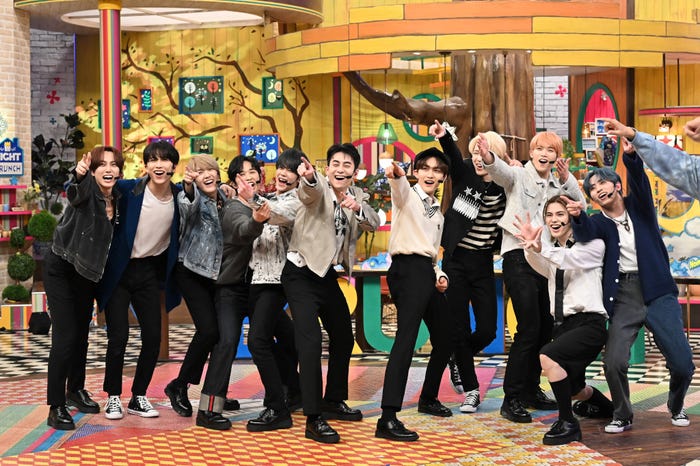 INI(左から:尾崎匠海、池崎理人、高塚大夢、後藤威尊、藤牧京介、西洸人、田島将吾、佐野雄大、木村柾哉、松田迅、許豊凡(C)TBS