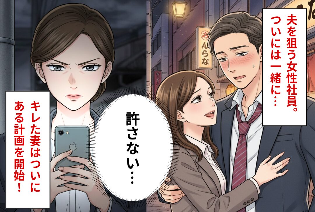 夫の“略奪”を狙う女性社員！？しかし⇒会社の懇親会で…妻が反撃開始！？見事に【勝利】した話