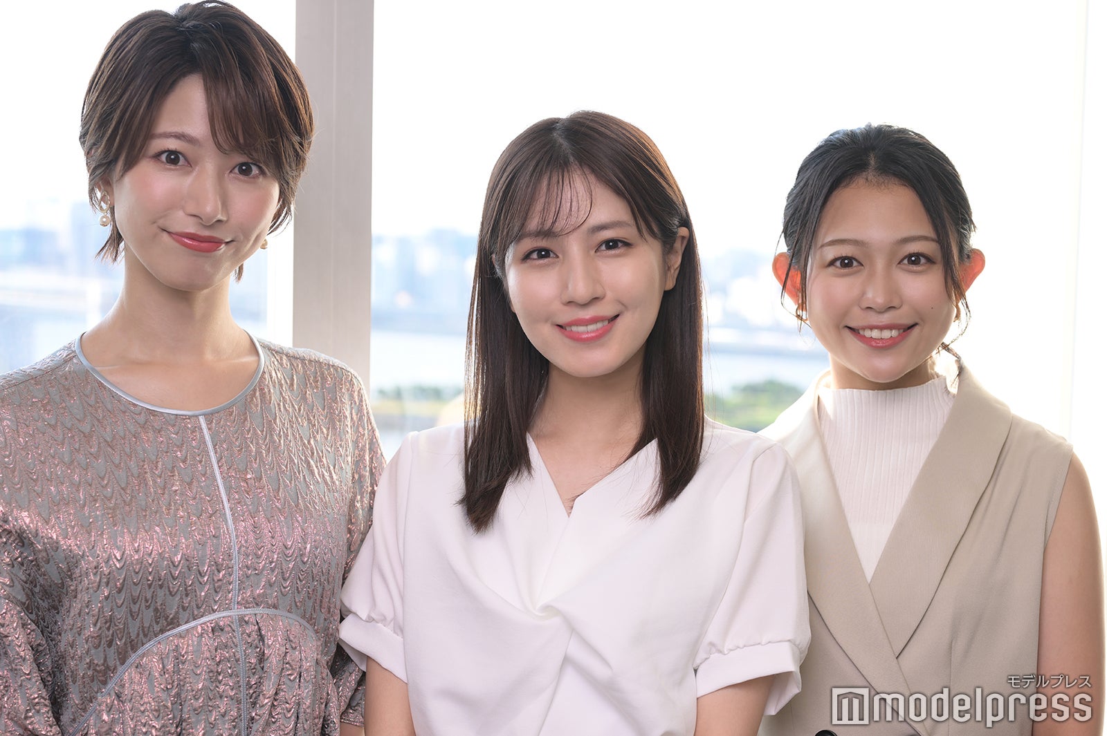 海老原優香アナ、堤礼実アナ、松崎涼佳アナ（C）モデルプレス