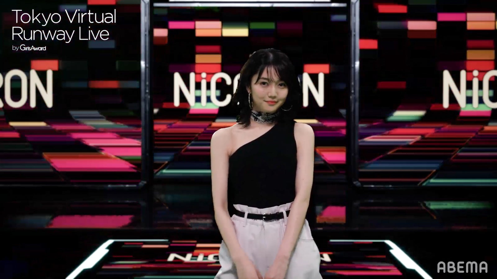松川菜々花（C）Tokyo Virtual Runway Live by GirlsAward （C）AbemaTV, Inc.