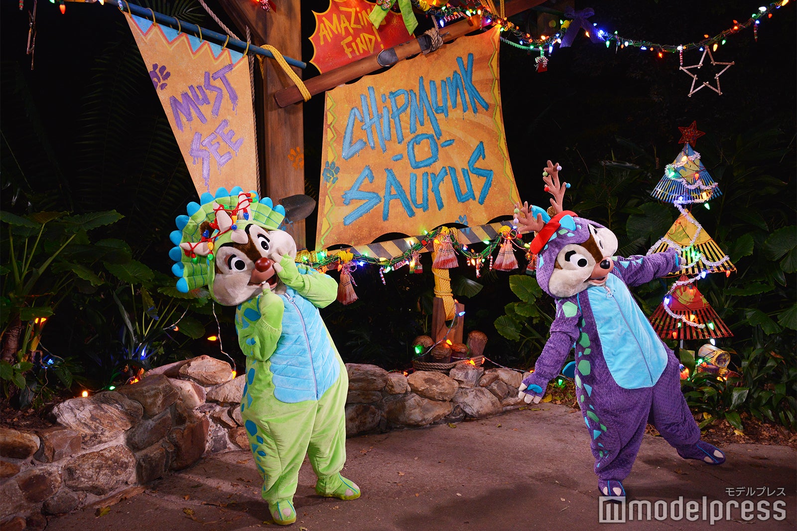 デール、チップ／「ドナルドのダイノバッシュ！」（C）モデルプレス（C）Disney