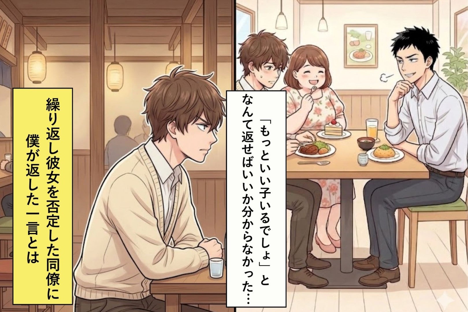 「もっといい子いるでしょ」と彼女を否定した同僚に、僕が返した一言