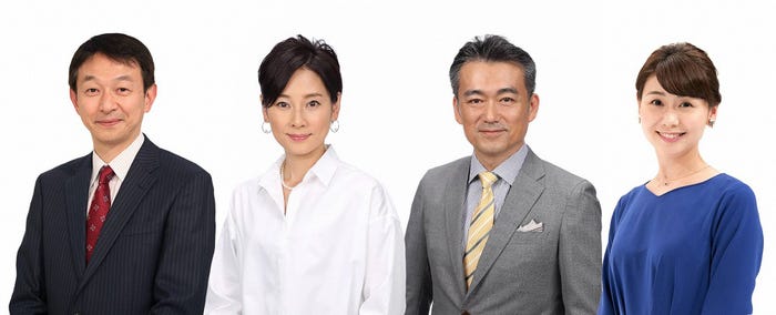 野島卓、島田彩夏、奥寺健、山中章子/『Live News days』(C)フジテレビ
