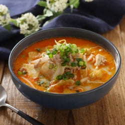 「豆腐と野菜の豆乳坦々スープ」の作り方|ひと品でも大満足!