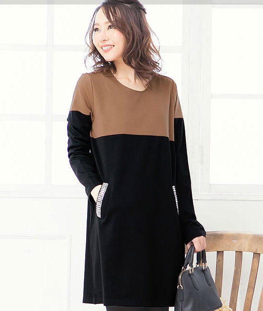 ポケットビジューコクーンチュニックワンピース「神戸レタス」2690円（税込）／画像提供：神戸レタス