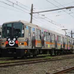 熊本電鉄01形くまモンラッピング電車/画像提供:東京地下鉄
