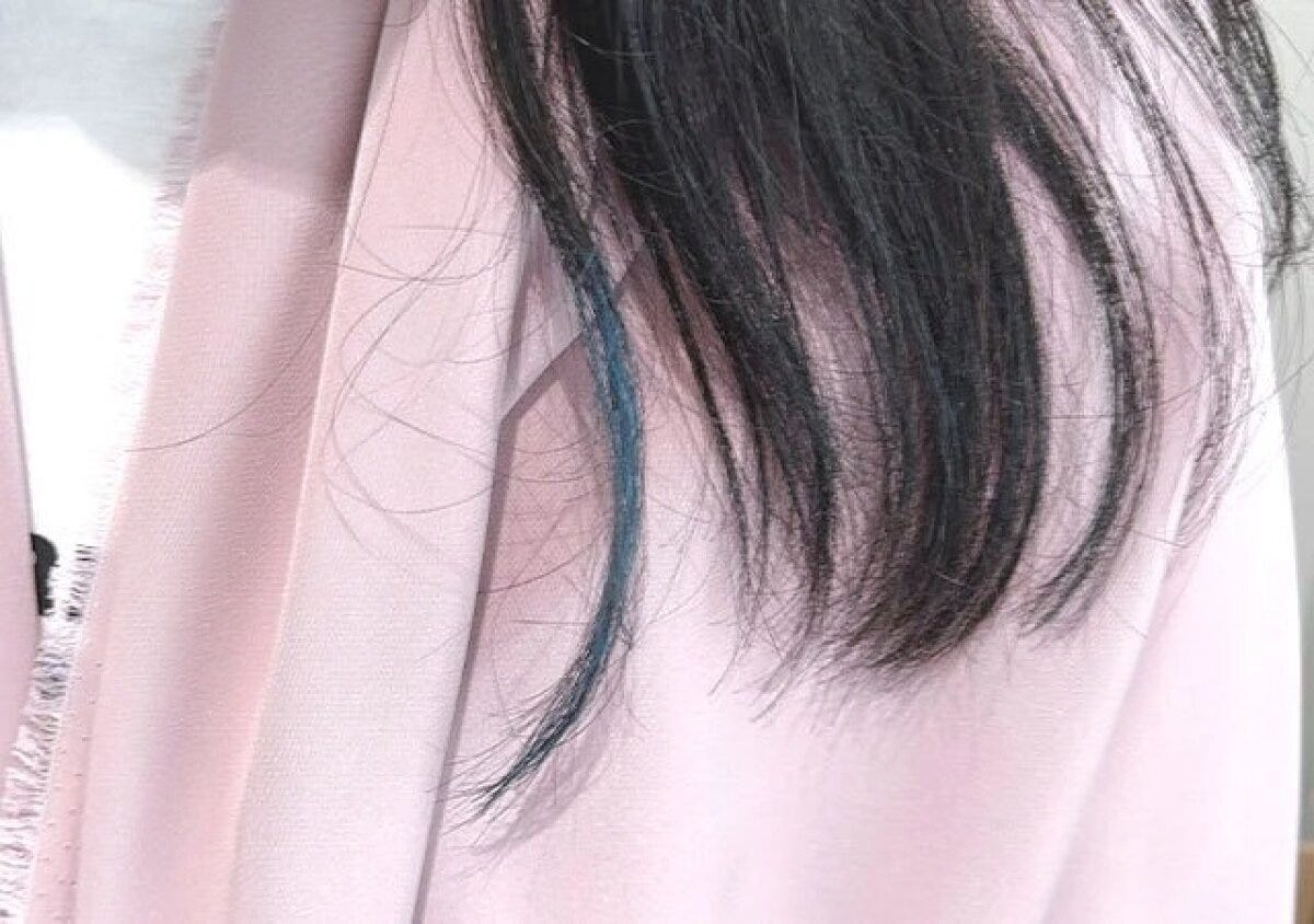 ダイソー　カラーヘアチョーク　仕上がり