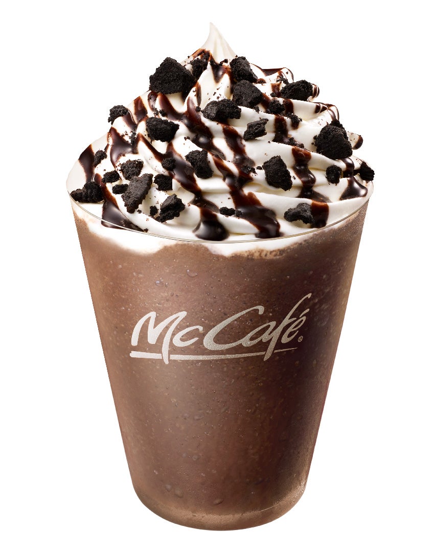 マックカフェ「オレオチョコフラッペ」「オレオホットカフェモカ」「オレオアイスカフェモカ」登場