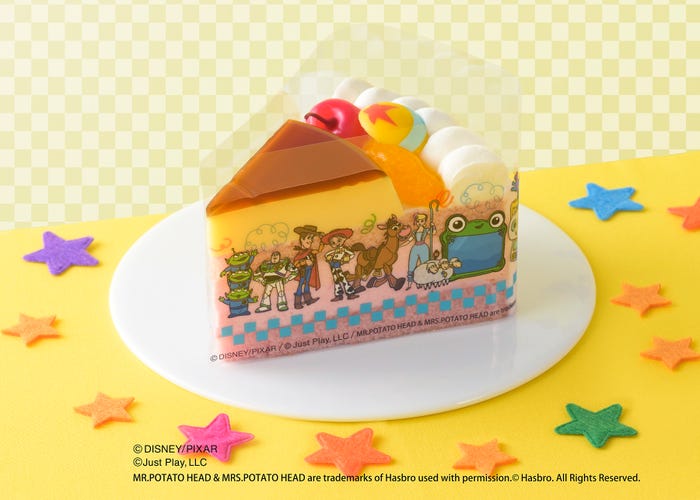 <トイ・ストーリー>プリンフルーツケーキ(税込637円)/提供画像