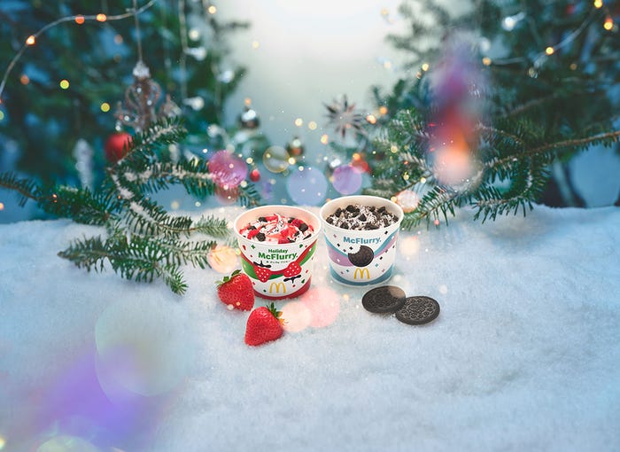 マックフルーリー(R)苺 オレオ(R)クッキー、マックフルーリー(R)超 オレオ(R)クッキー(提供写真)