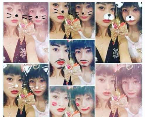 山田優&西山茉希、2ショットでキュートな“おじさん”に変身