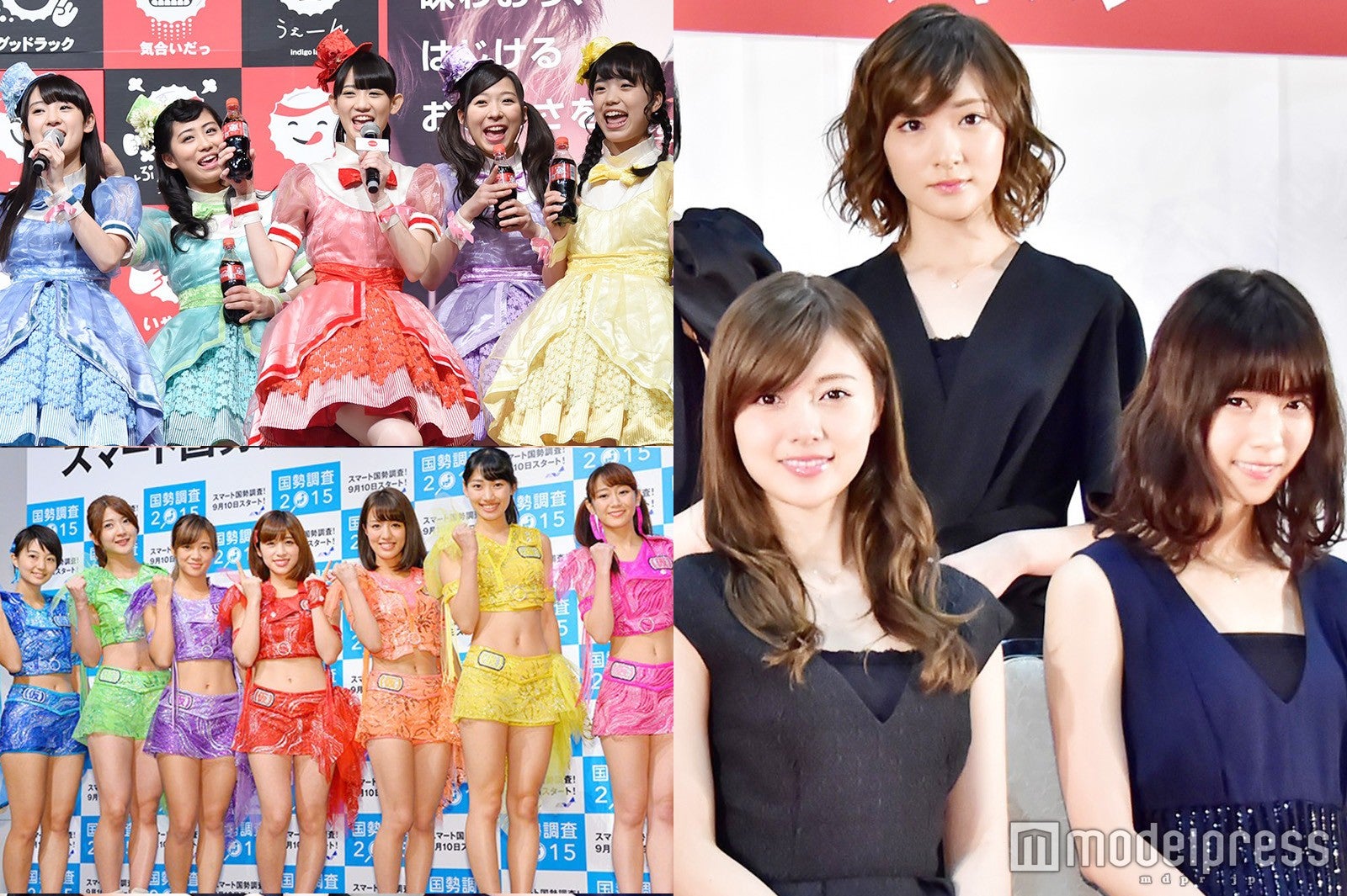 「指原議長とアイドル国会」に出演するチームしゃちほこ、アップアップガールズ（仮）、乃木坂46の白石麻衣、生駒里奈、西野七瀬 （C）モデルプレス