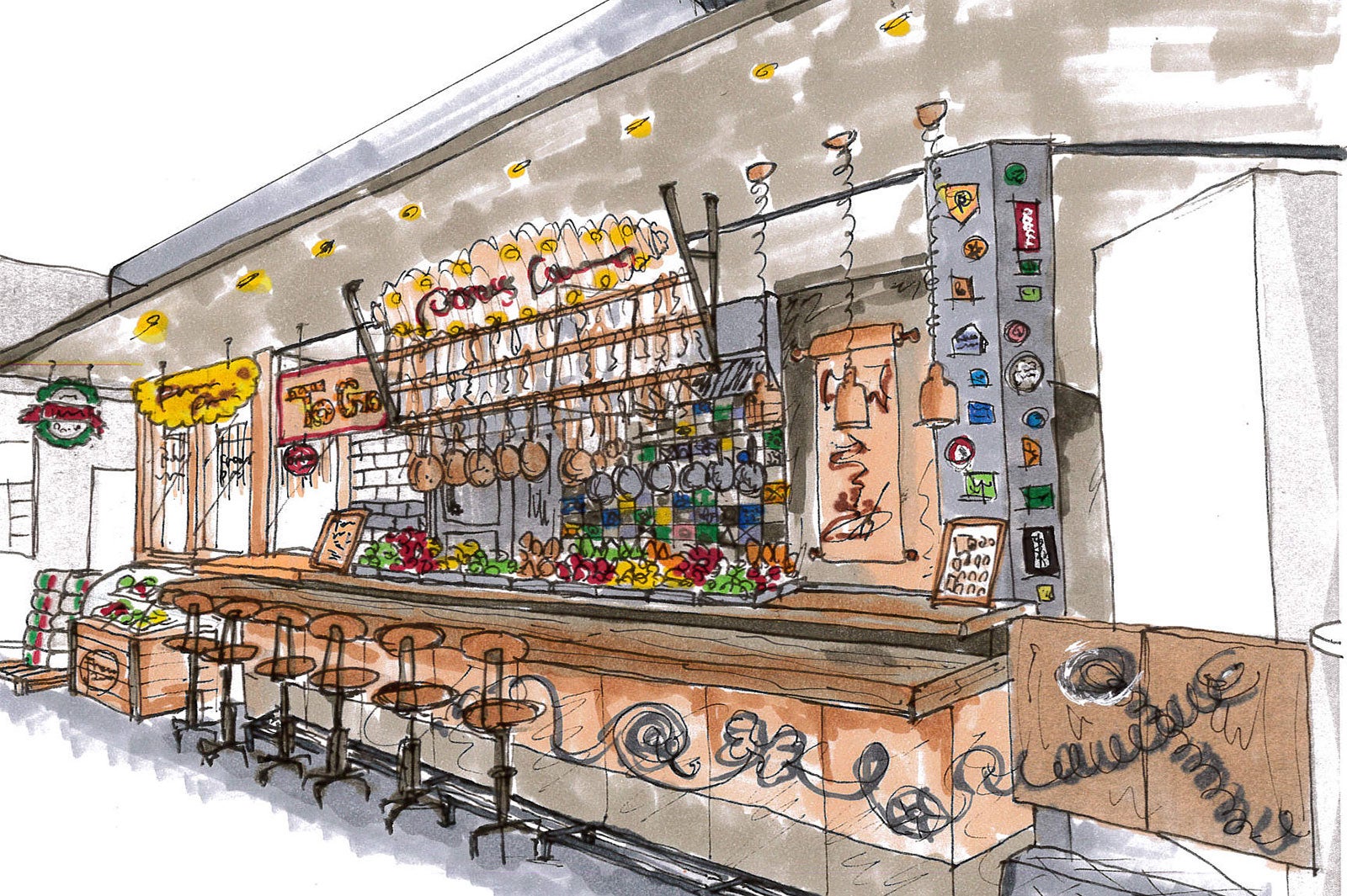 キッチン＆マーケット A「メルカ」／画像提供：JR西日本SC開発