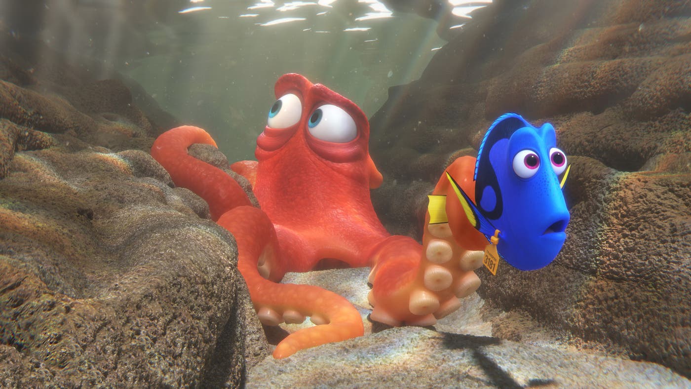 ハンク、ドリー(C)2016 Disney/Pixar. All Rights Reserved.