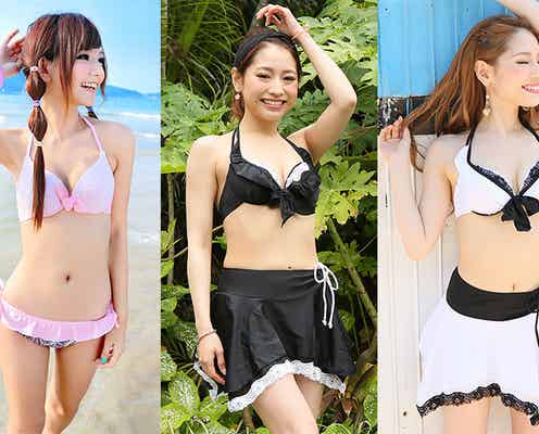 断然盛れる!ホルターネックビキニはレースでキュートに