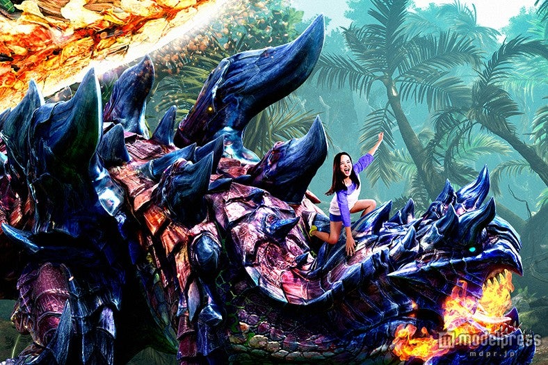 「ディノバルド」へ乗った瞬間を切り取る撮影体験