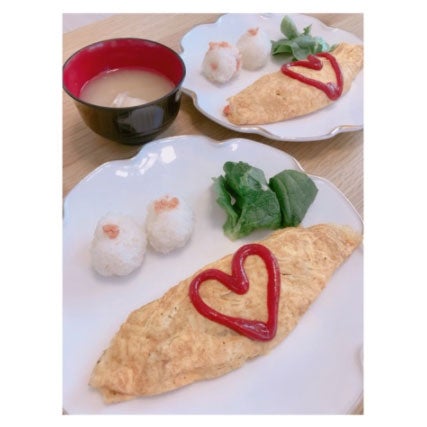 バレンタインデーの朝ごはんの様子／辻希美オフィシャルブログ（Ameba）より