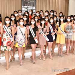 マスク姿で集結した「ミス・ワールド2020日本大会」ファイナリスト （C）モデルプレス