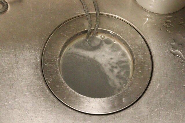 排水口の水ためキャップ　使用例