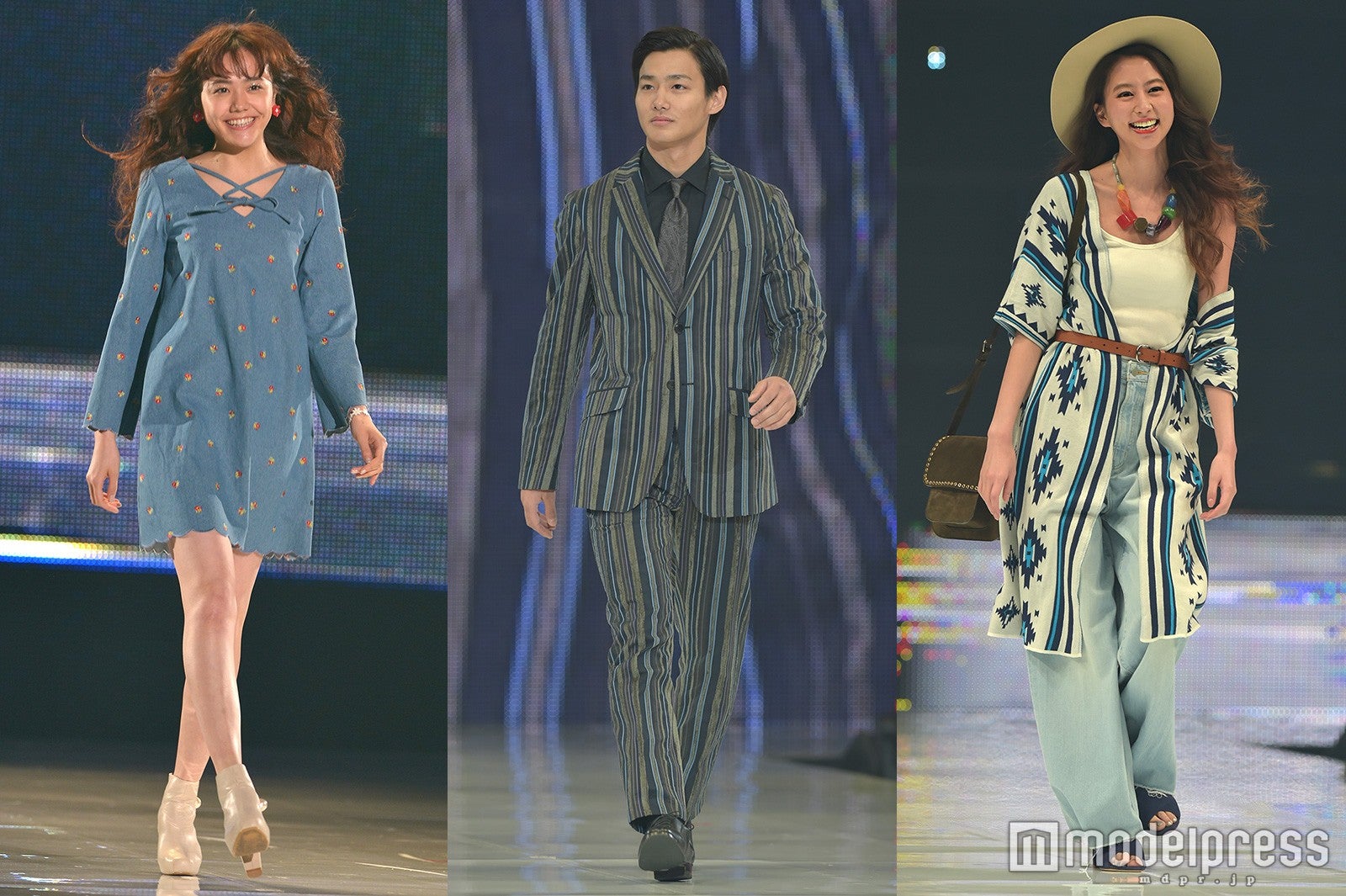 （左から）松井愛莉、野村周平、河北麻友子（C）モデルプレス