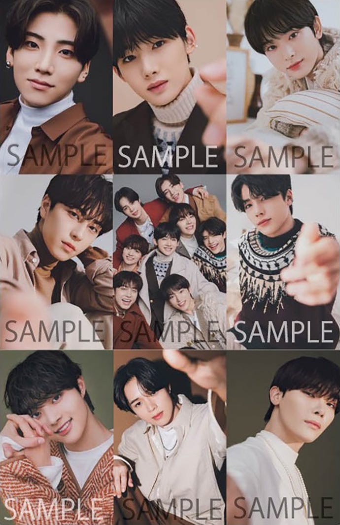 「CanCam」2月号特別版セブンネット購入者特典限定トレカ:&TEAM(上段左から時計回りに)HARUA、TAKI、YUMA、MAKI、NICHOLAS、K、EJ、TAKI(画像提供:小学館)