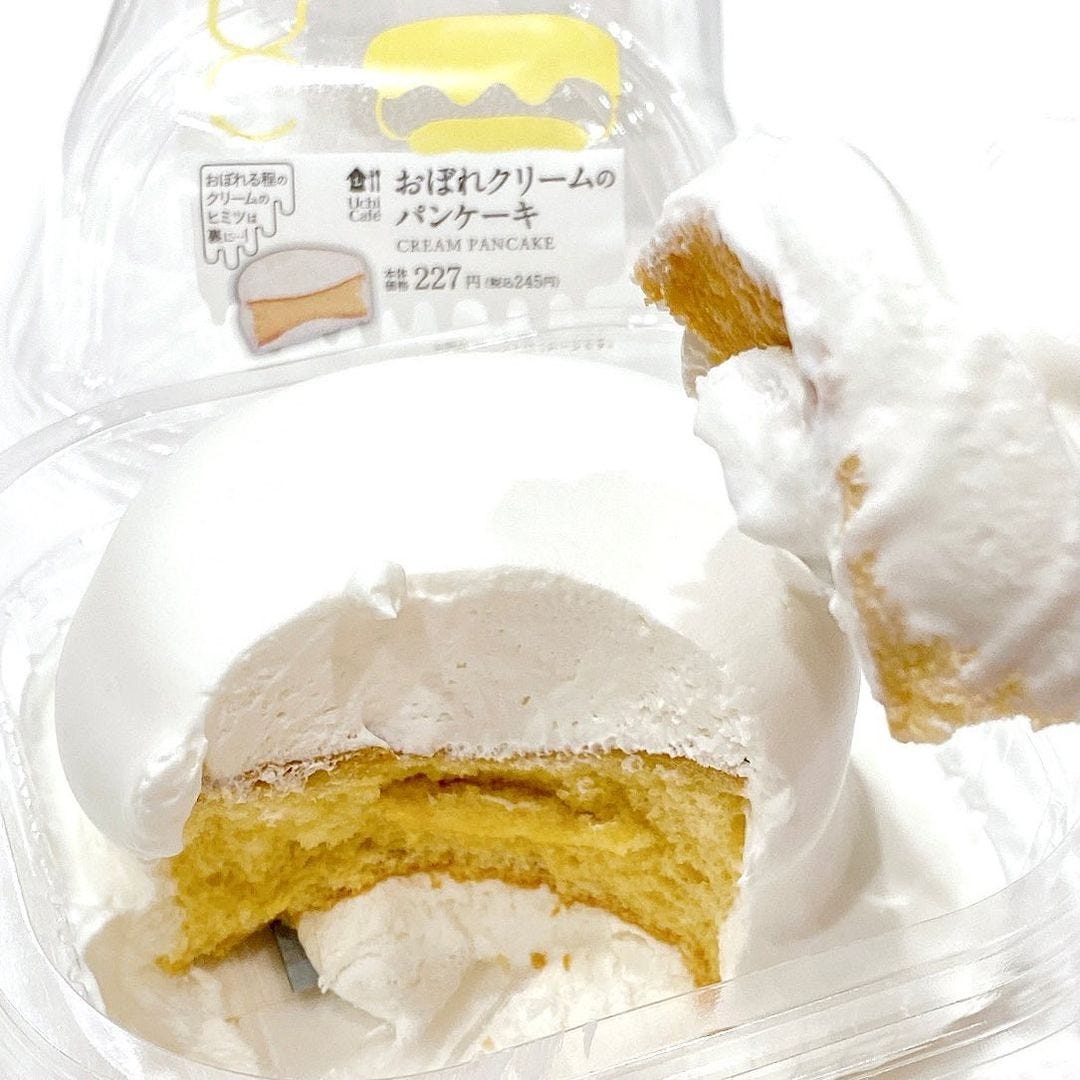 ローソンのおぼれクリームのパンケーキ