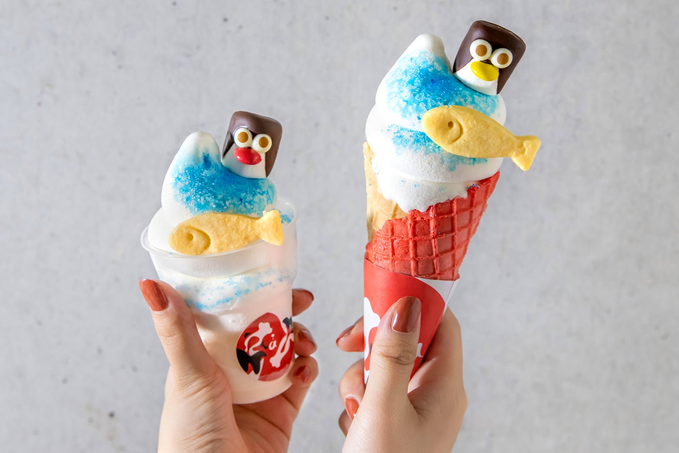 カラフルなくちばしがキュートな『ペンギンソフトクリーム』がAQUARIUM×ART átoa(アトア)GW限定メニューに登場！