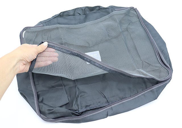 キャンドゥ　衣類圧縮バッグ　メッシュ