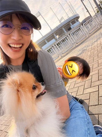 「川口春奈ちゃんかと思いました」33歳日テレアナ、3歳息子＆愛犬と"ひょっこり"ショット公開