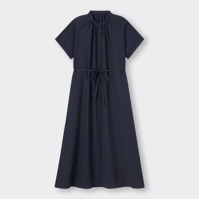 GU　ワンピース　シャツワンピ
