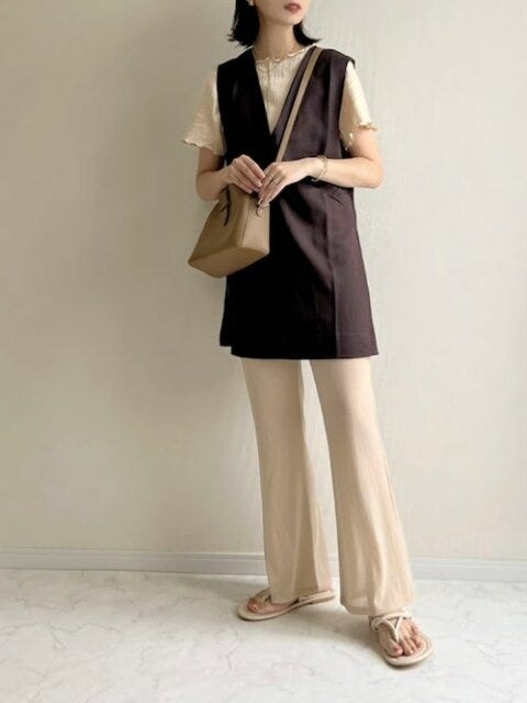 コーデ　秋　夏　先取り