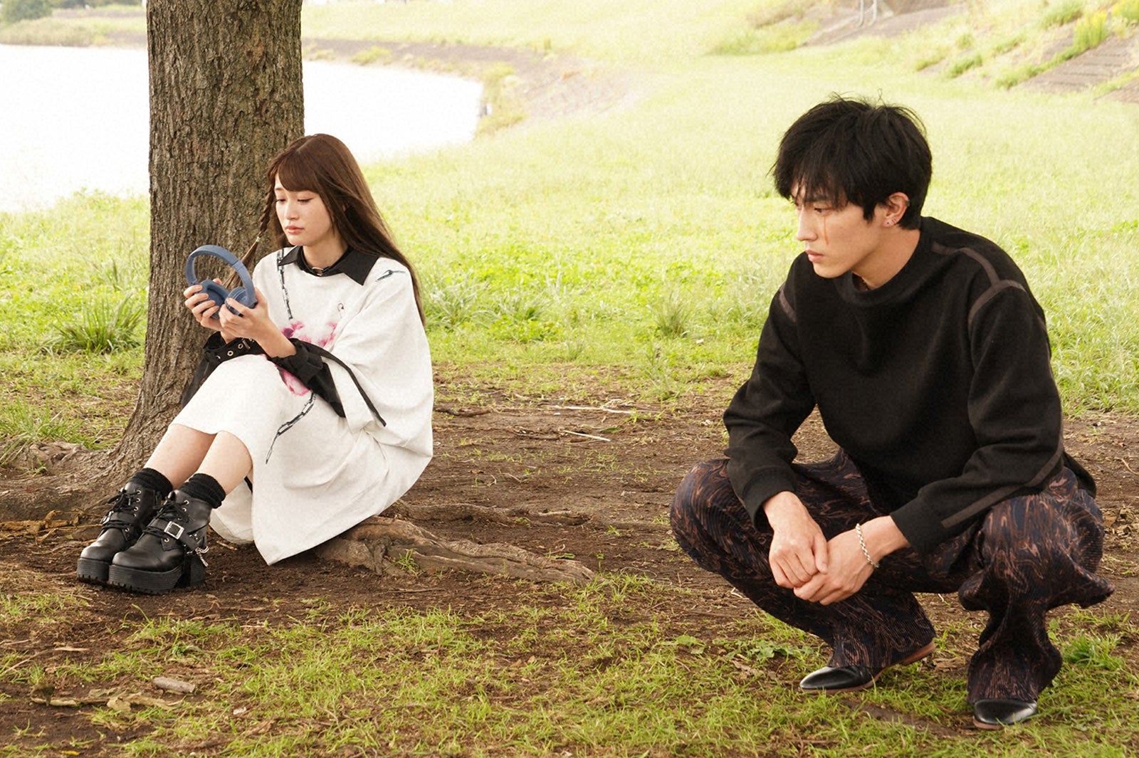 生見愛瑠、杉野遥亮 「恋です！～ヤンキー君と白杖ガール～」第4話より（C）日本テレビ