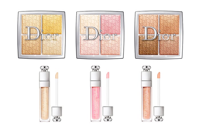 （上段左から）「ディオール バックステージ フェイス グロウ パレット 003 ピュア ゴールド」「同 004 ローズ ゴールド」「同 005 コッパー ゴールド」（下段左から）「ディオール アディクト リップ マキシマイザー 103 ピュア ゴールド」「同 104 ローズ ゴールド」「同 105 コッパー ゴールド」（提供写真）