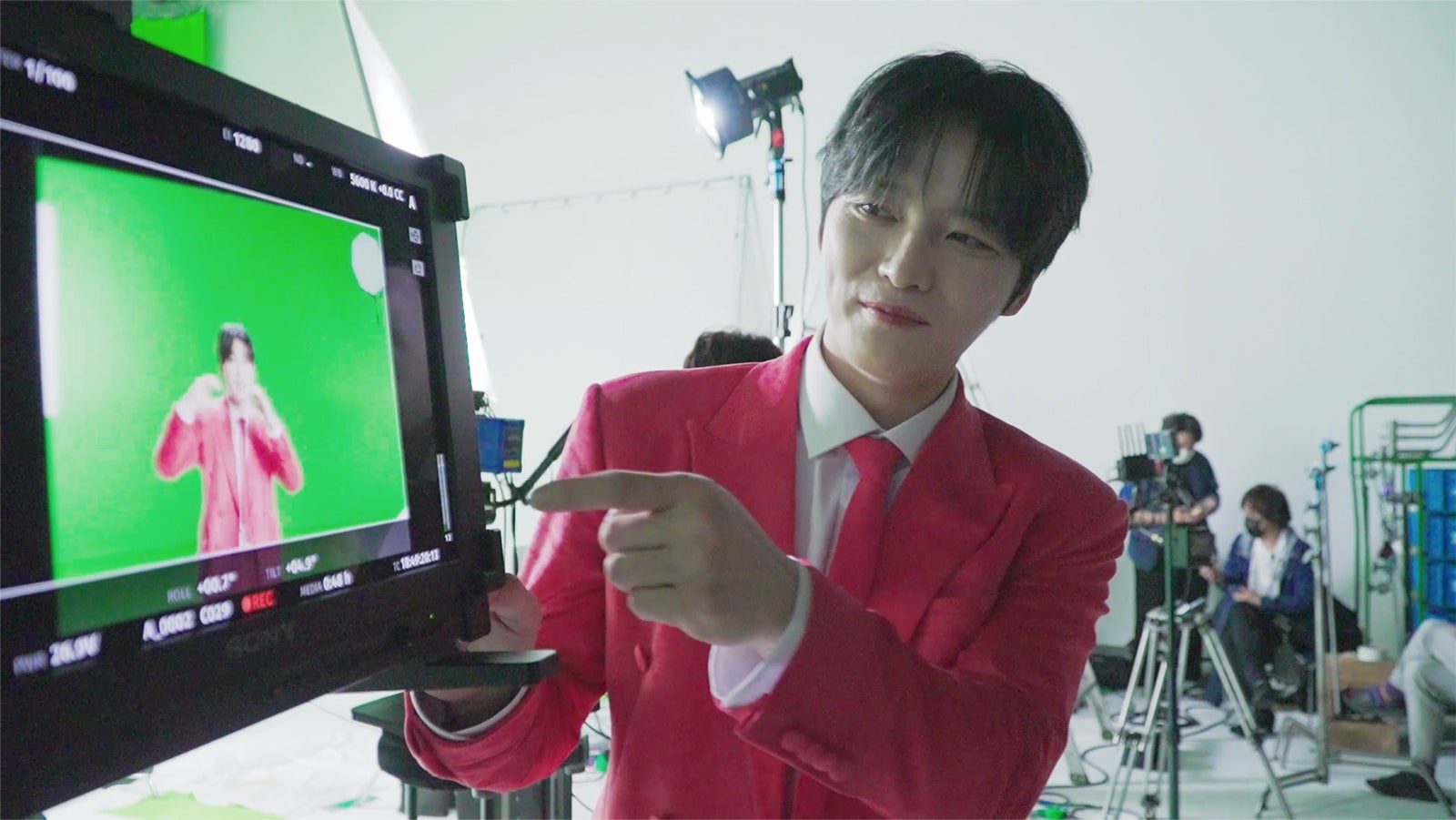 ジェジュン／新TVCM「ちゃっかりオーラル美容」篇メイキングより（提供写真）